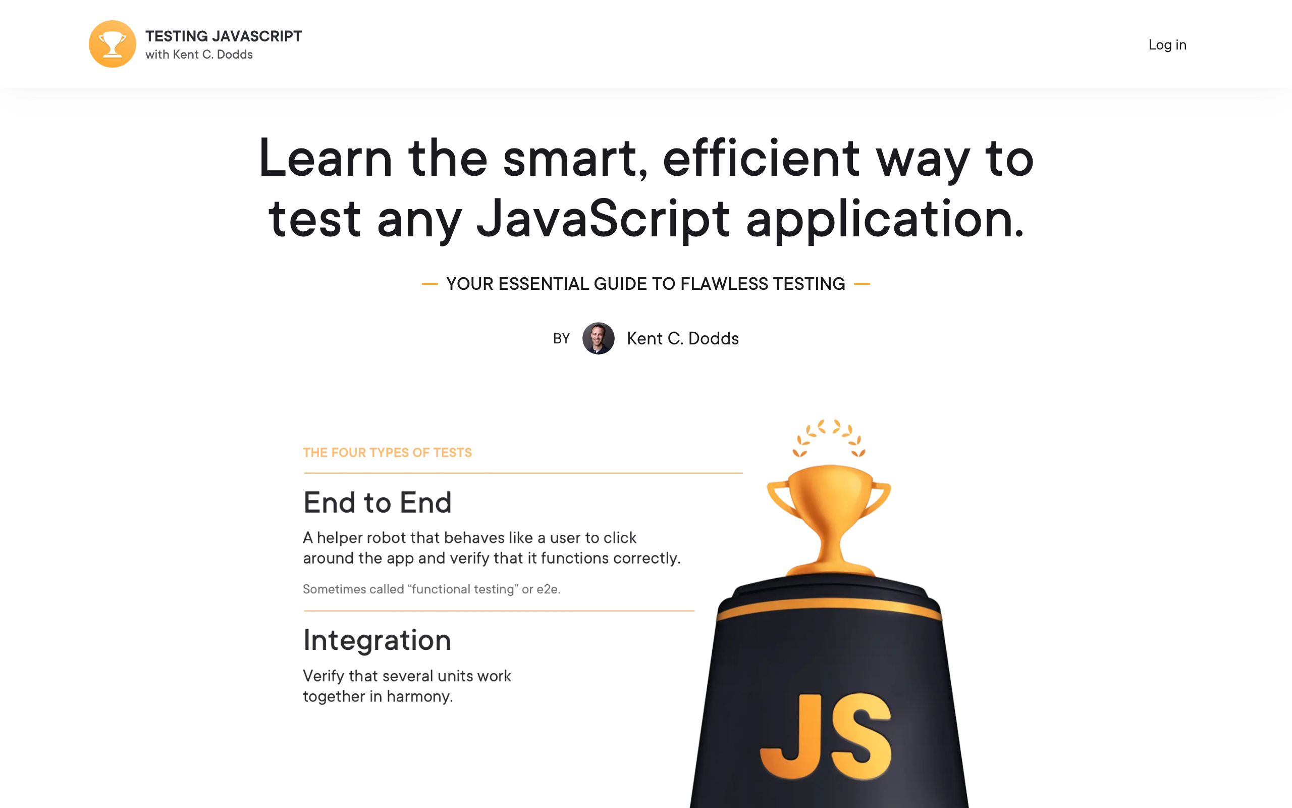 Testing JavaScript screenshot