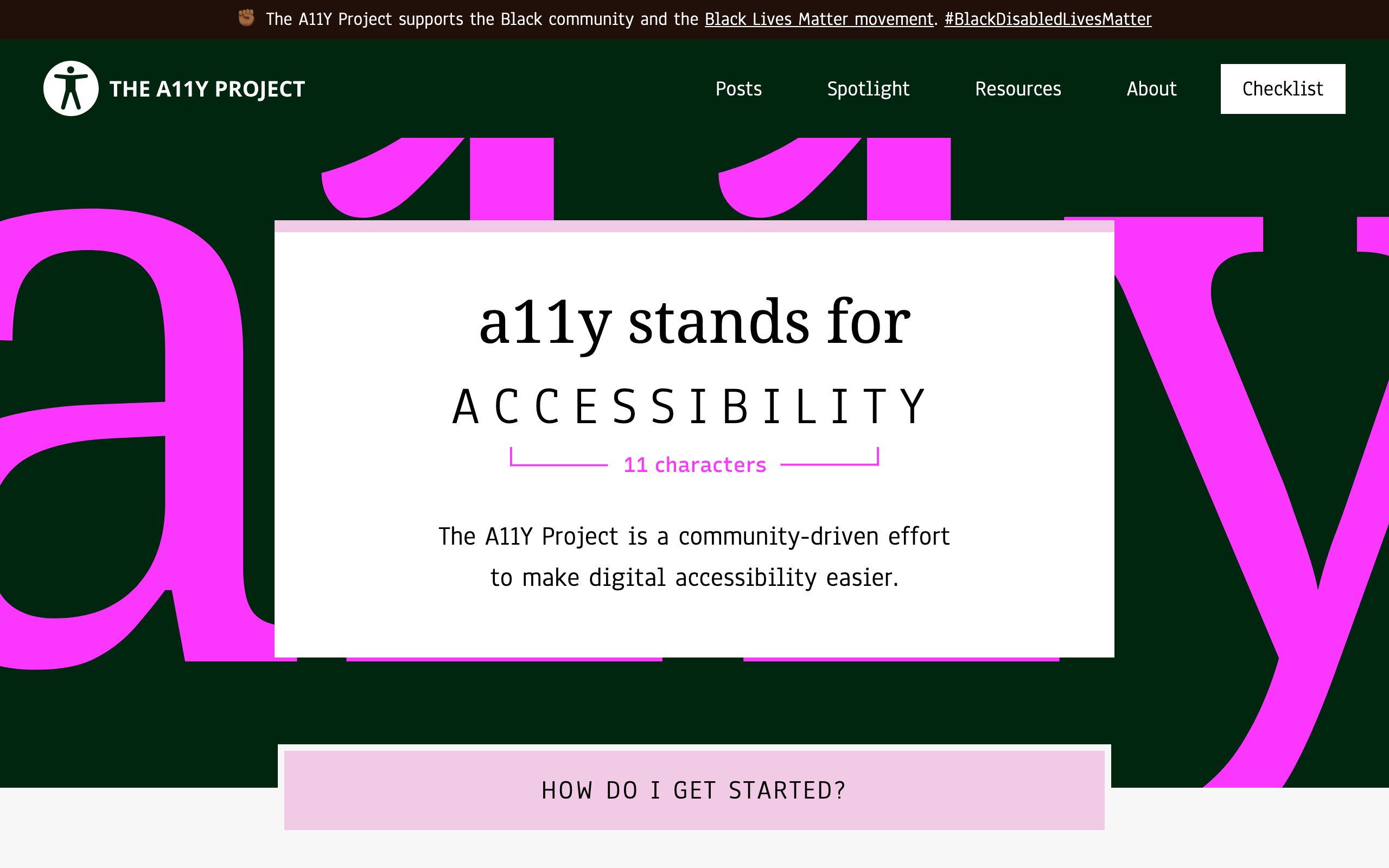 The A11Y Project screenshot