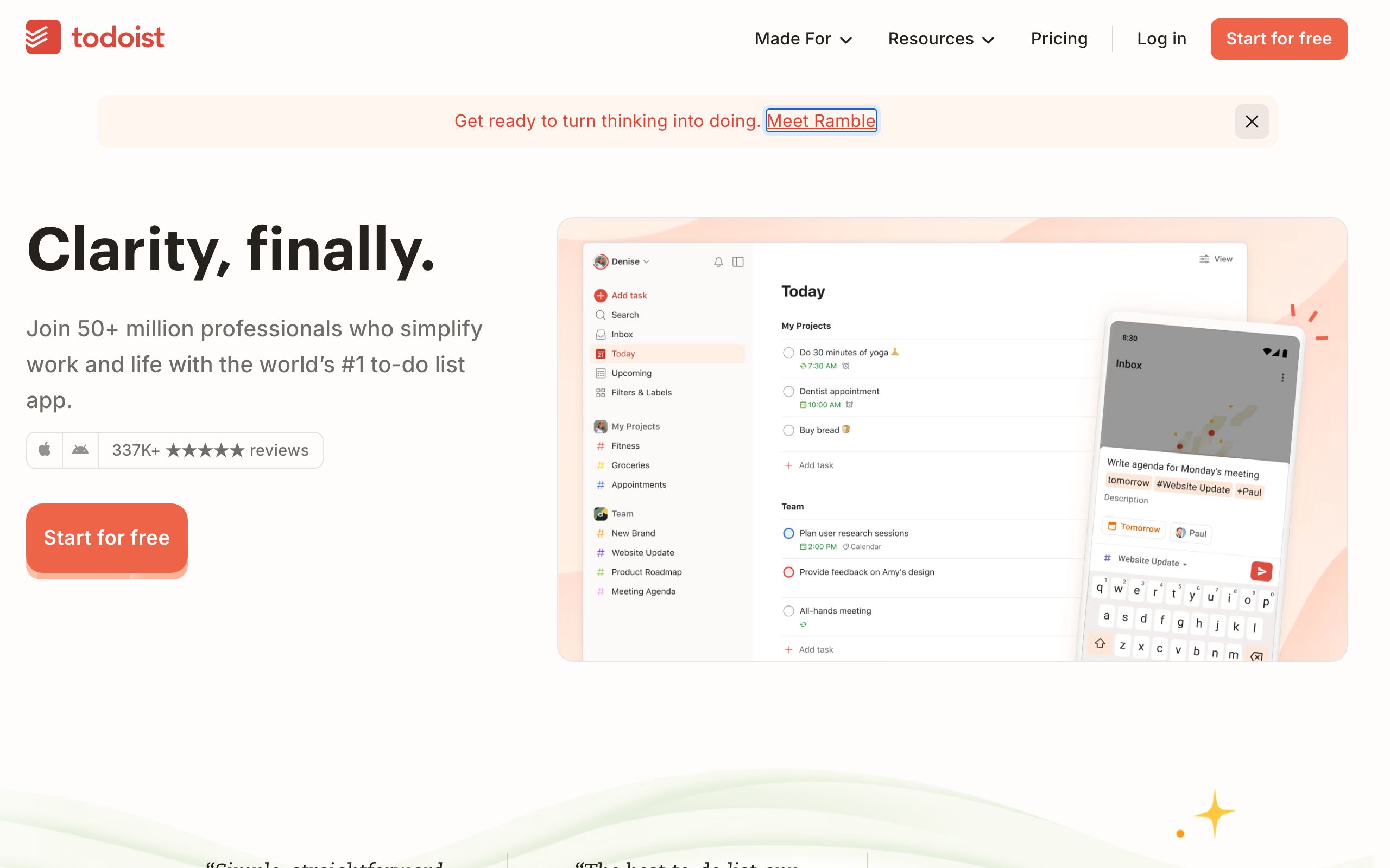 Todoist screenshot