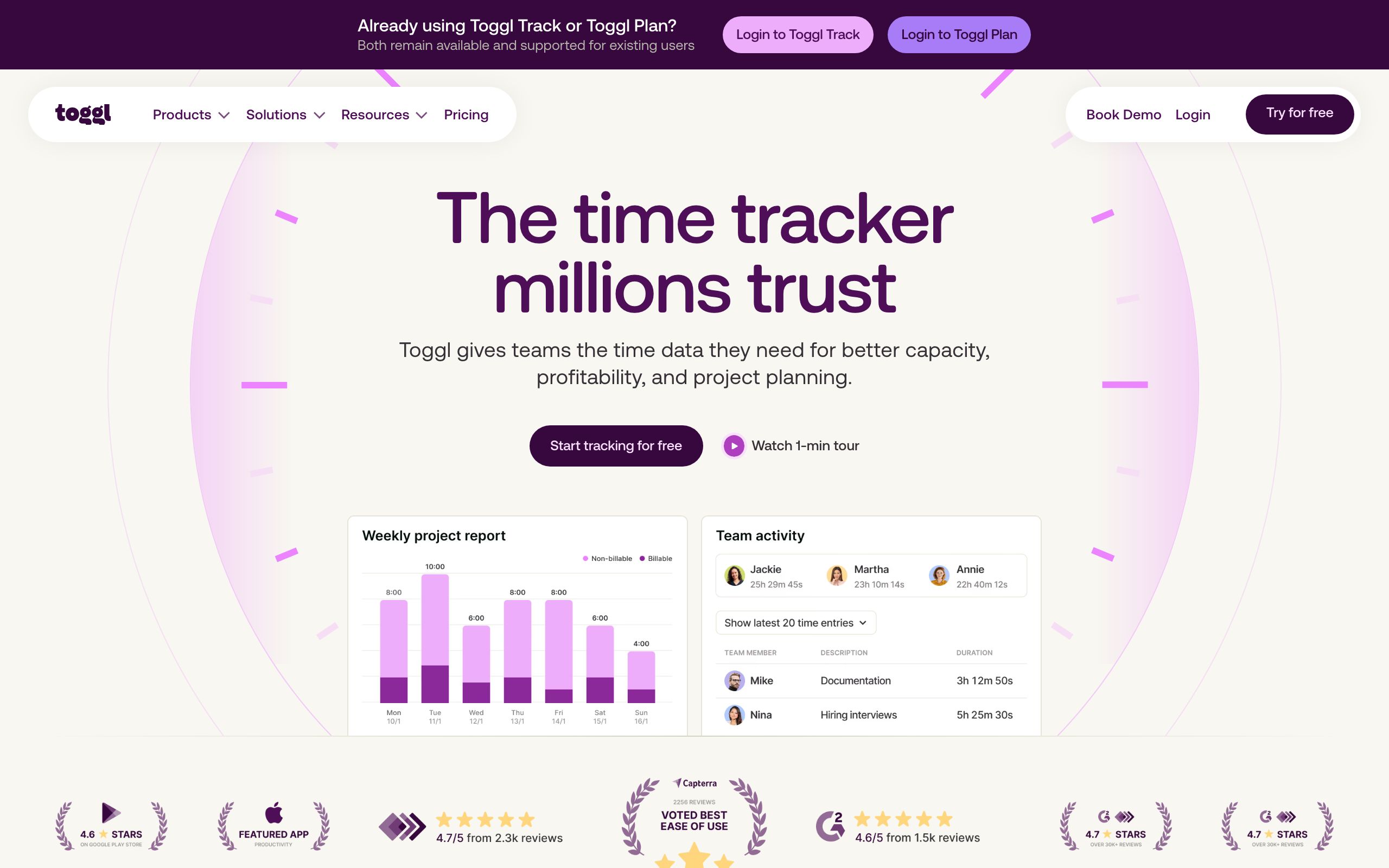 Toggl Track screenshot