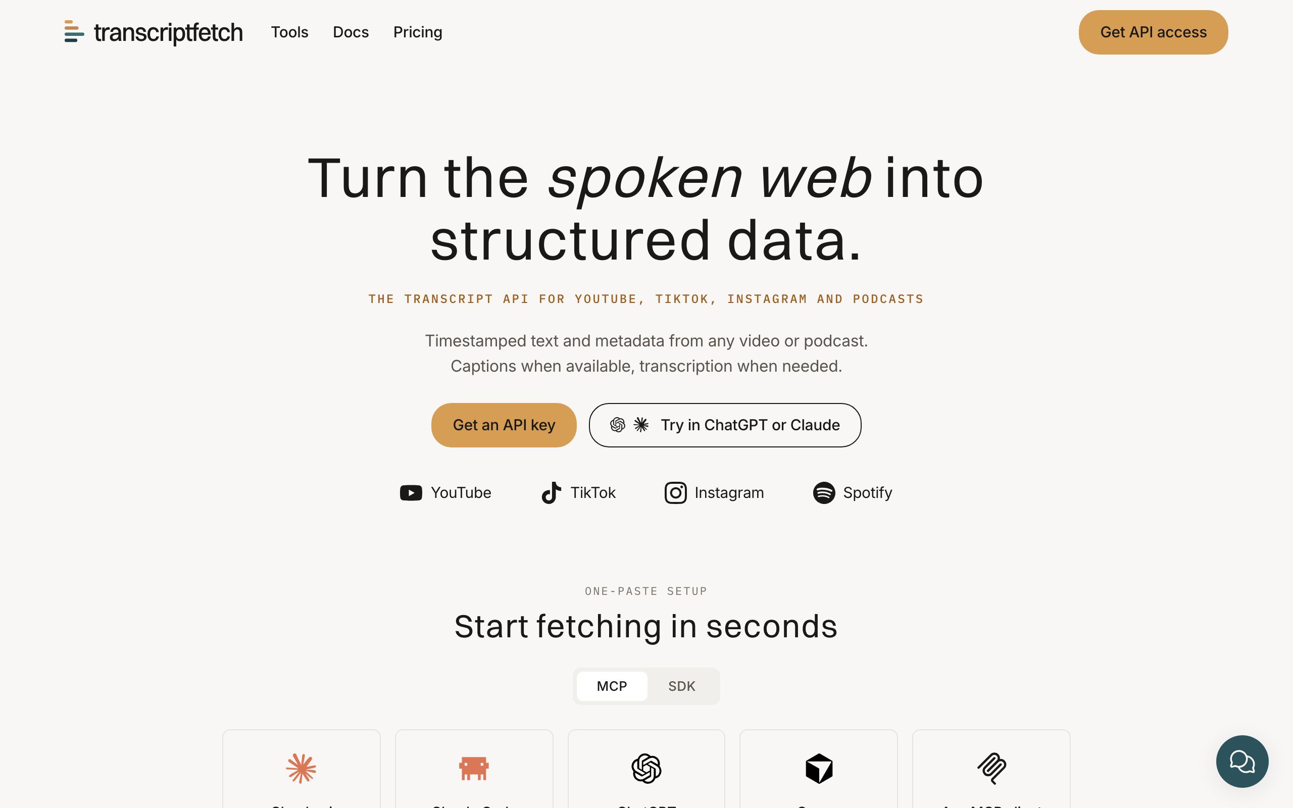 TranscriptFetch screenshot