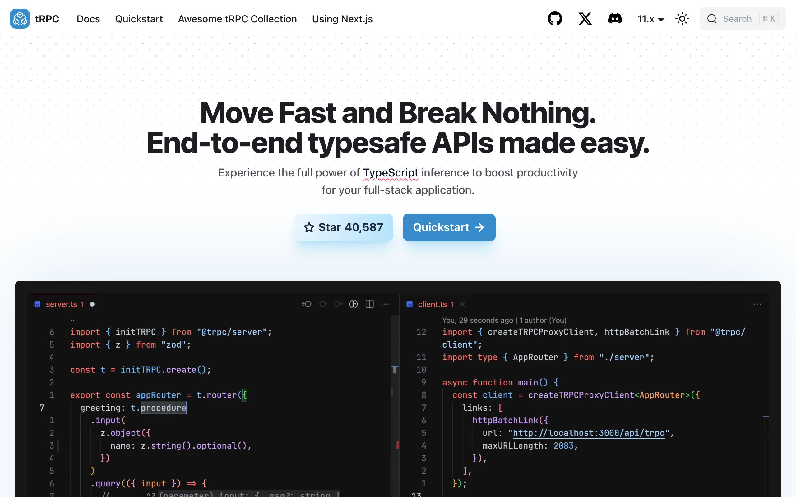 tRPC screenshot