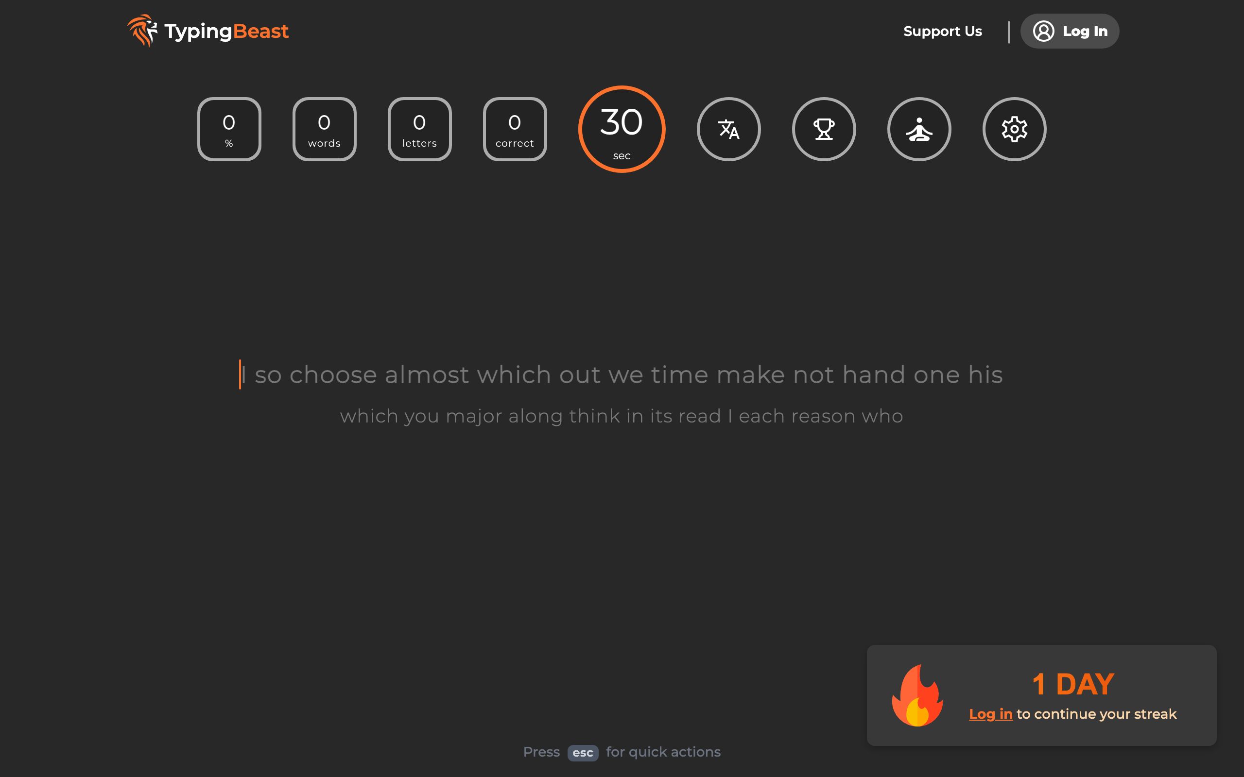 TypingBeast screenshot