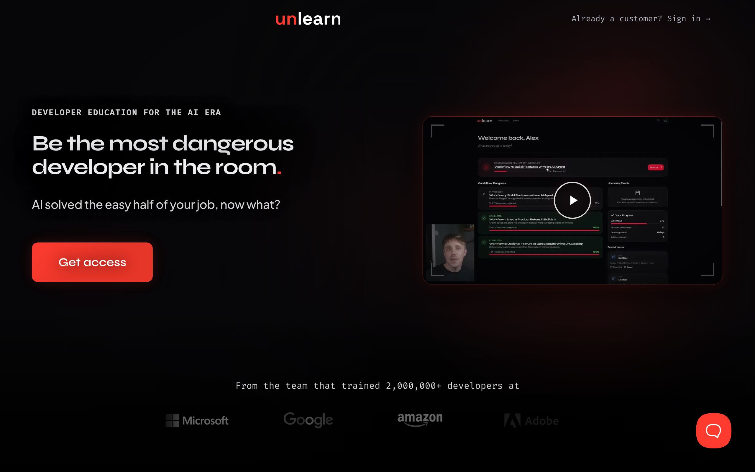 Unlearn.dev screenshot