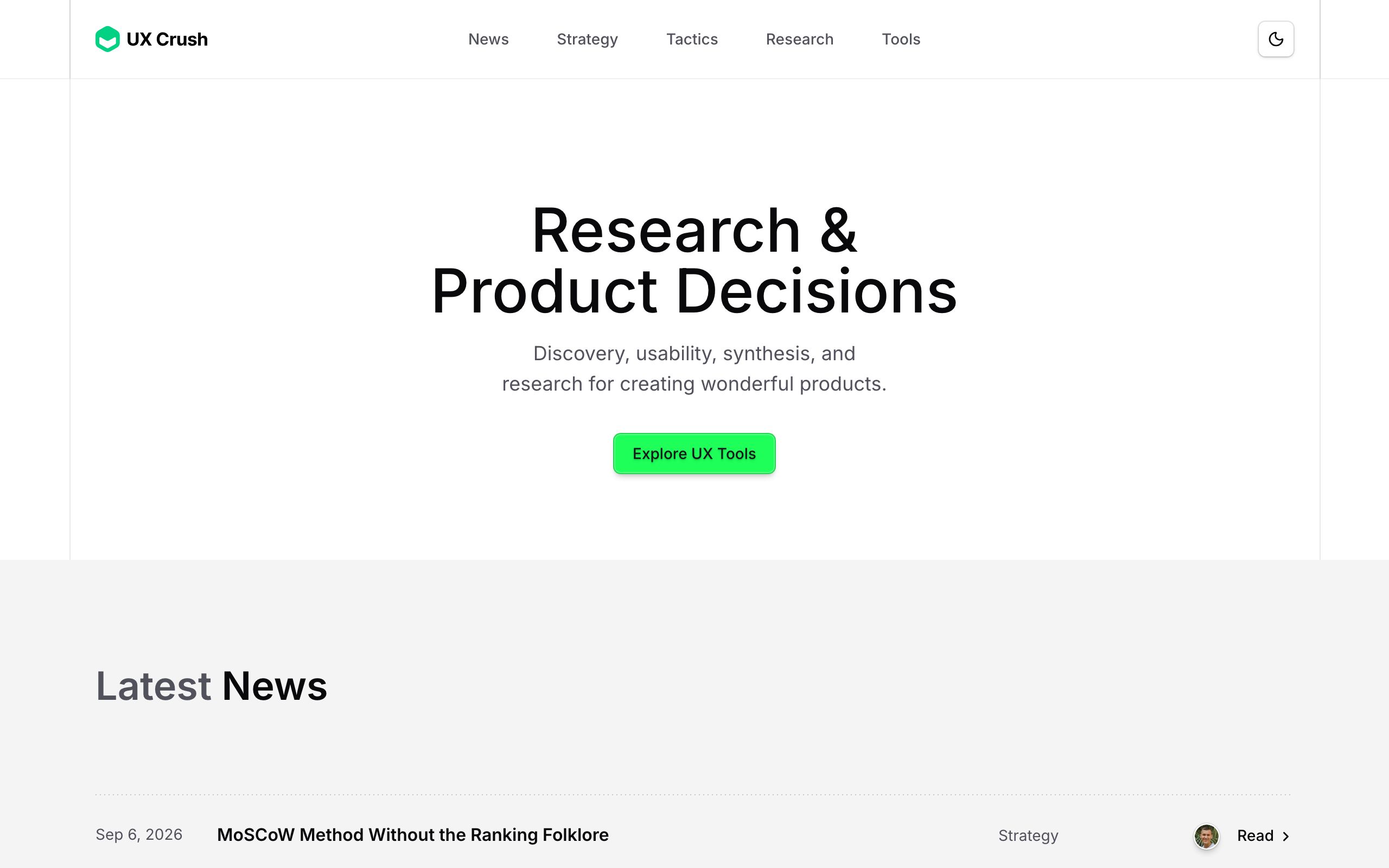 UX Crush screenshot
