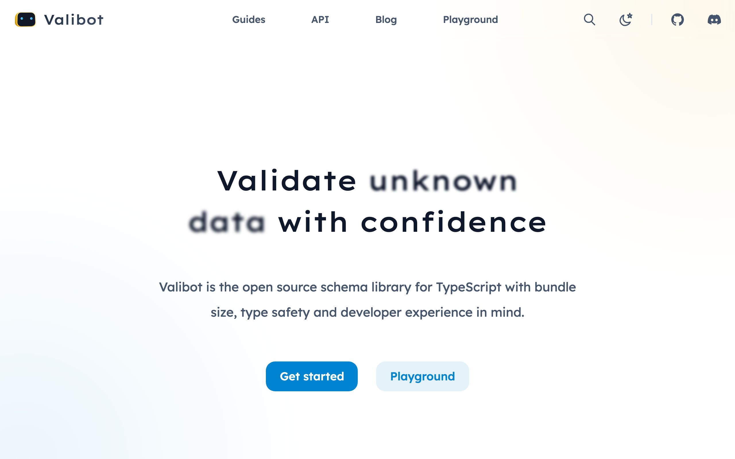 Valibot screenshot