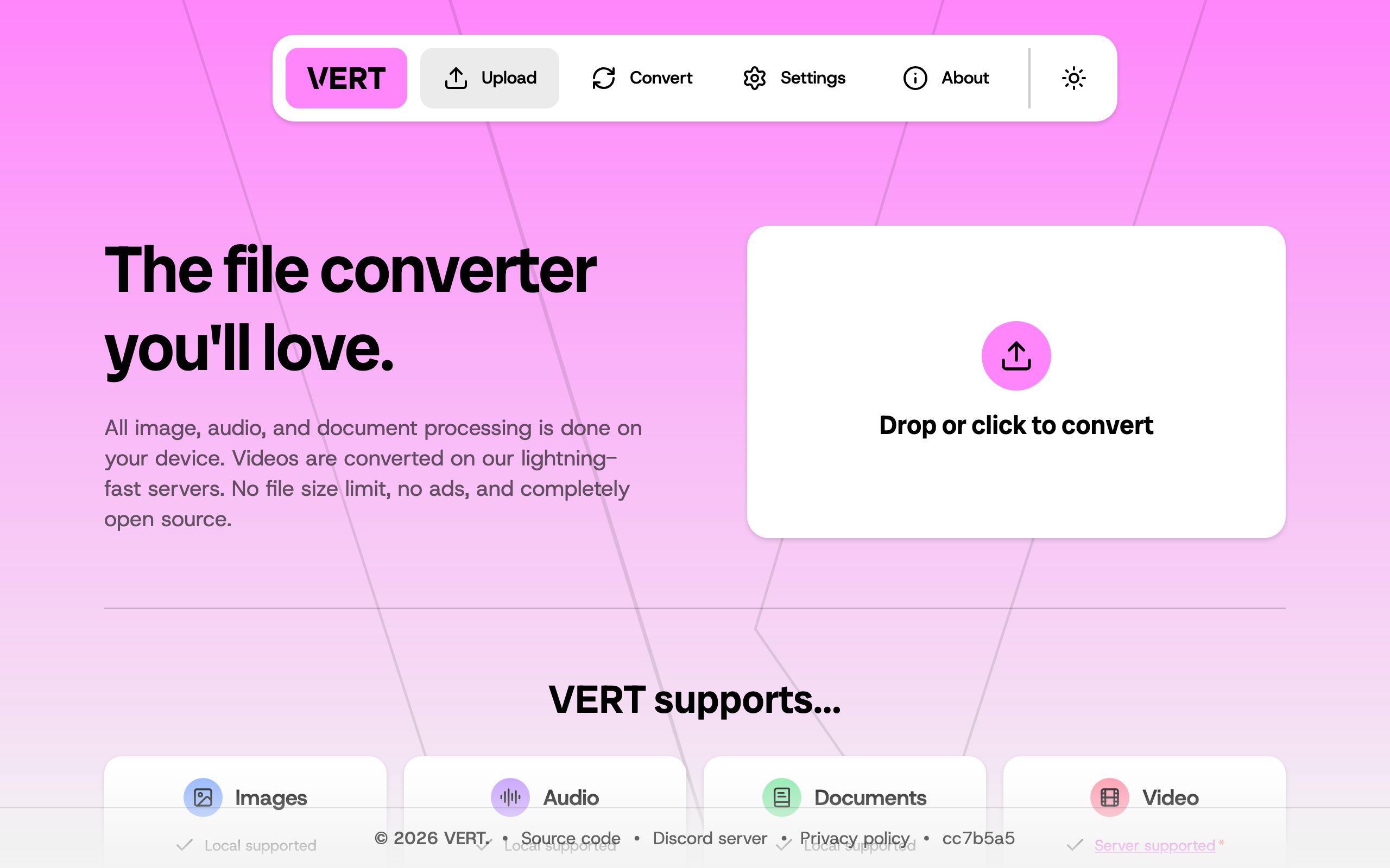 VERT.sh screenshot