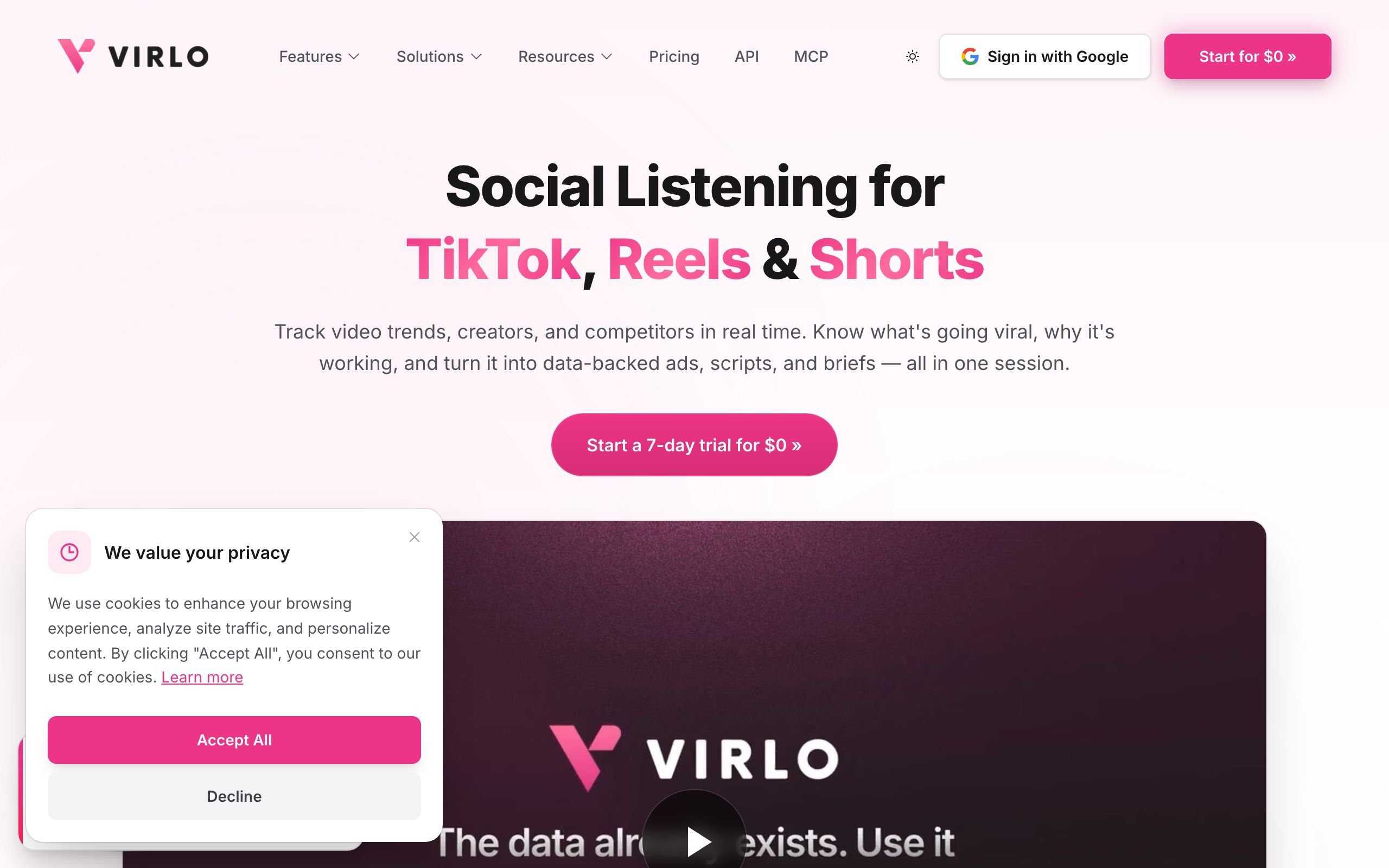 Virlo screenshot