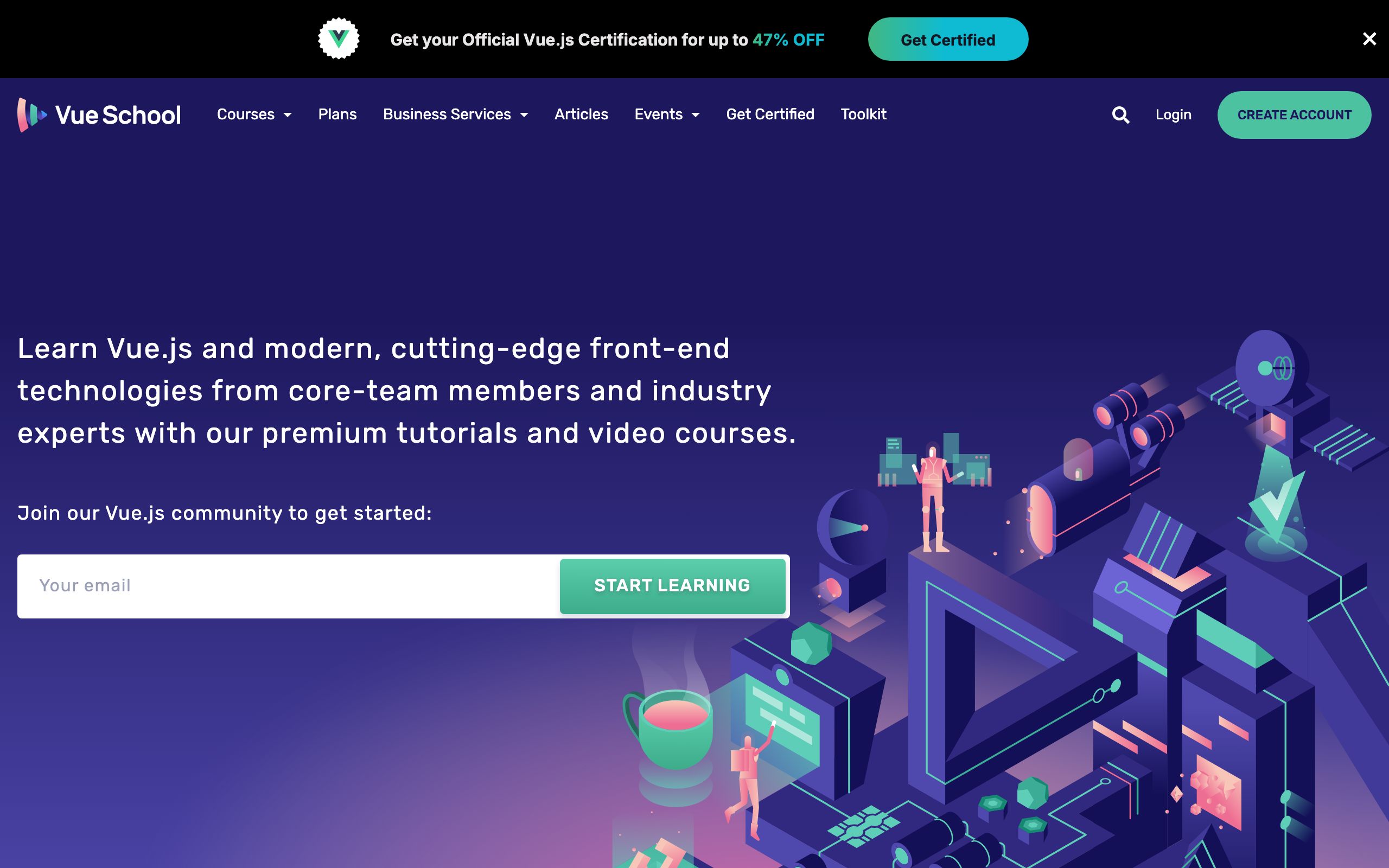 Vue School screenshot