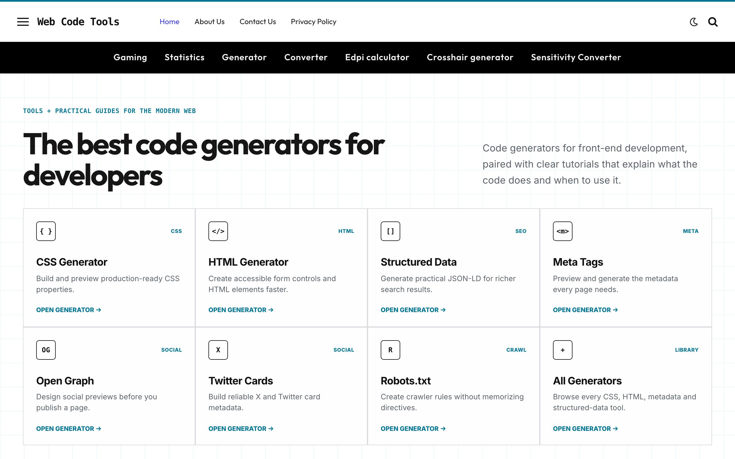 Web Code Tools screenshot