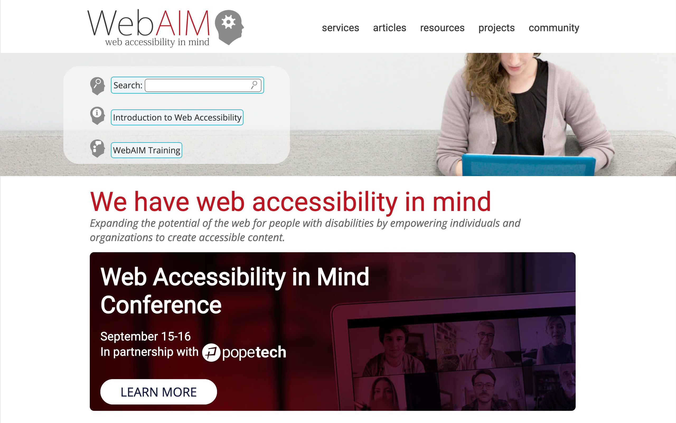 WebAIM screenshot