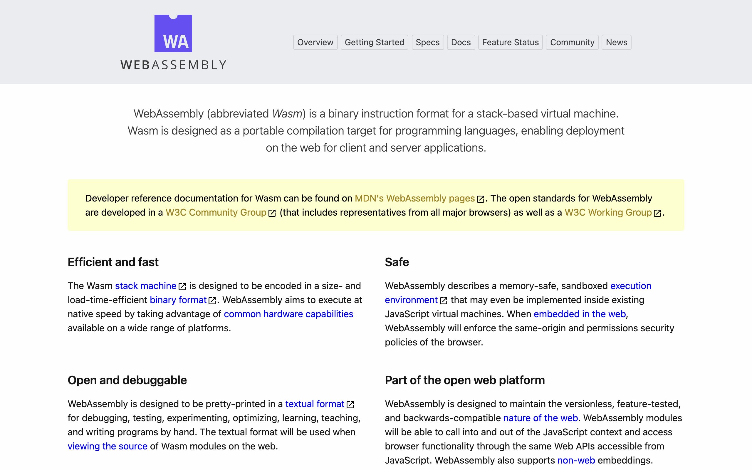 WebAssembly screenshot