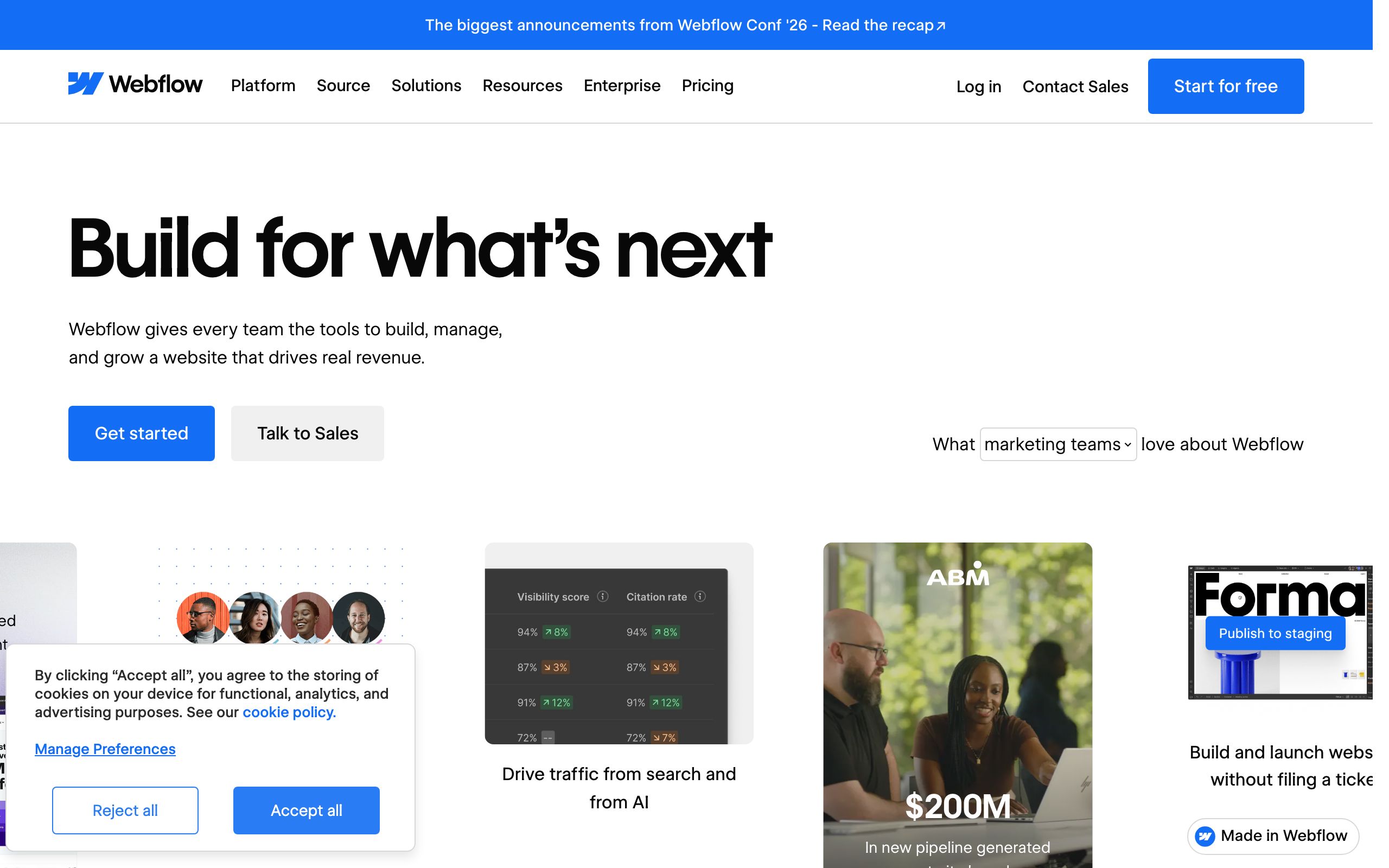Webflow screenshot