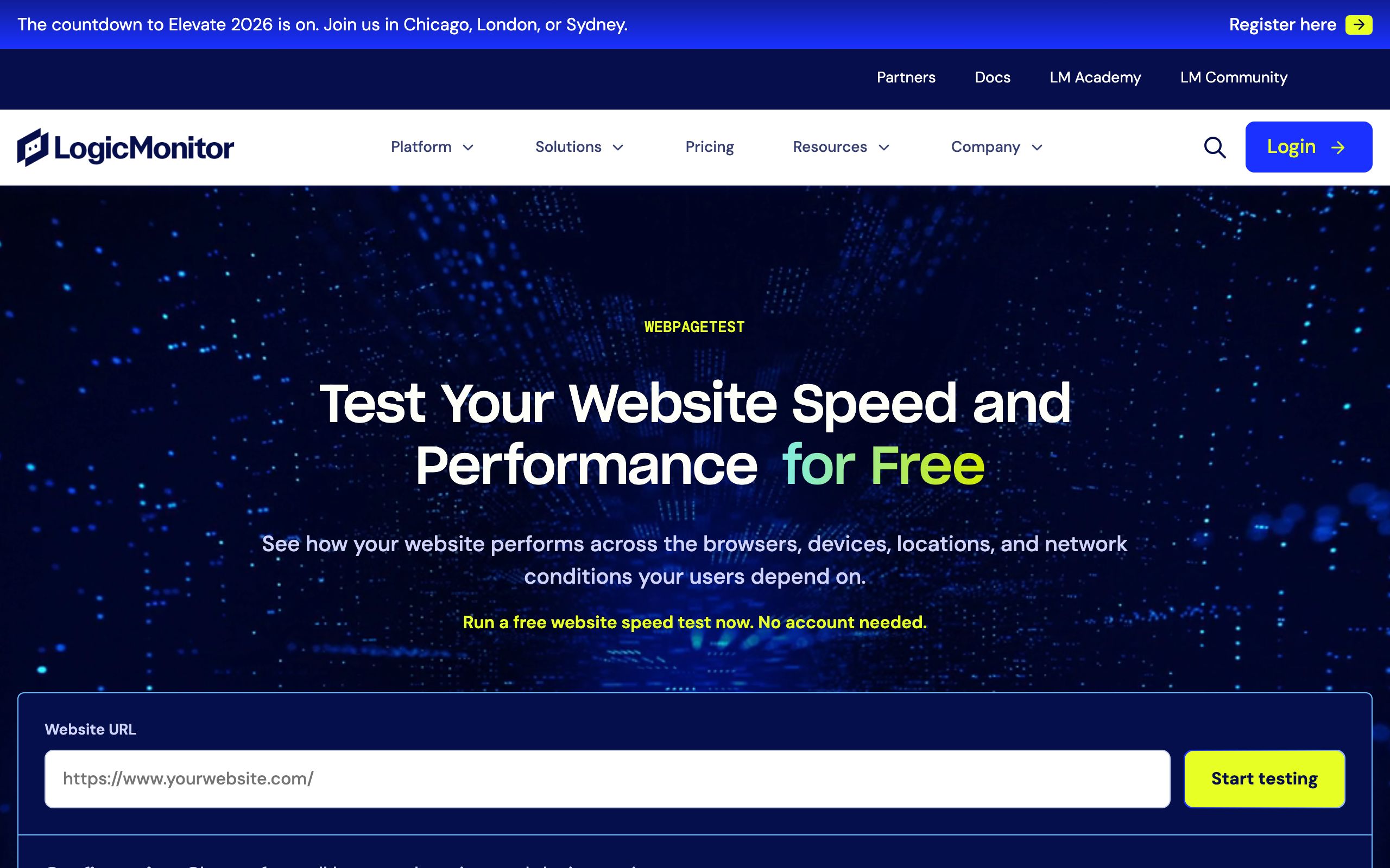 WebPageTest screenshot