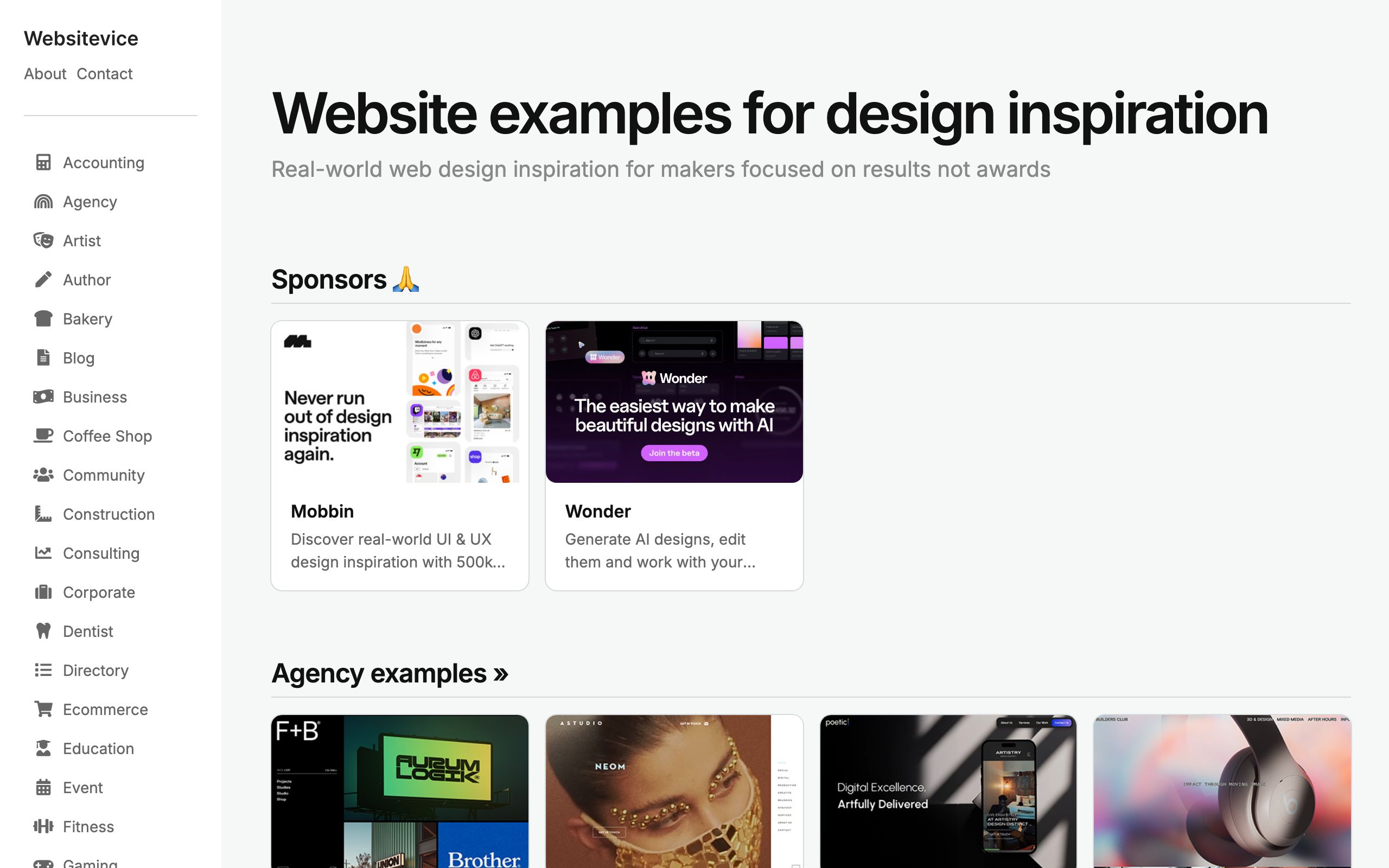 Websitevice screenshot