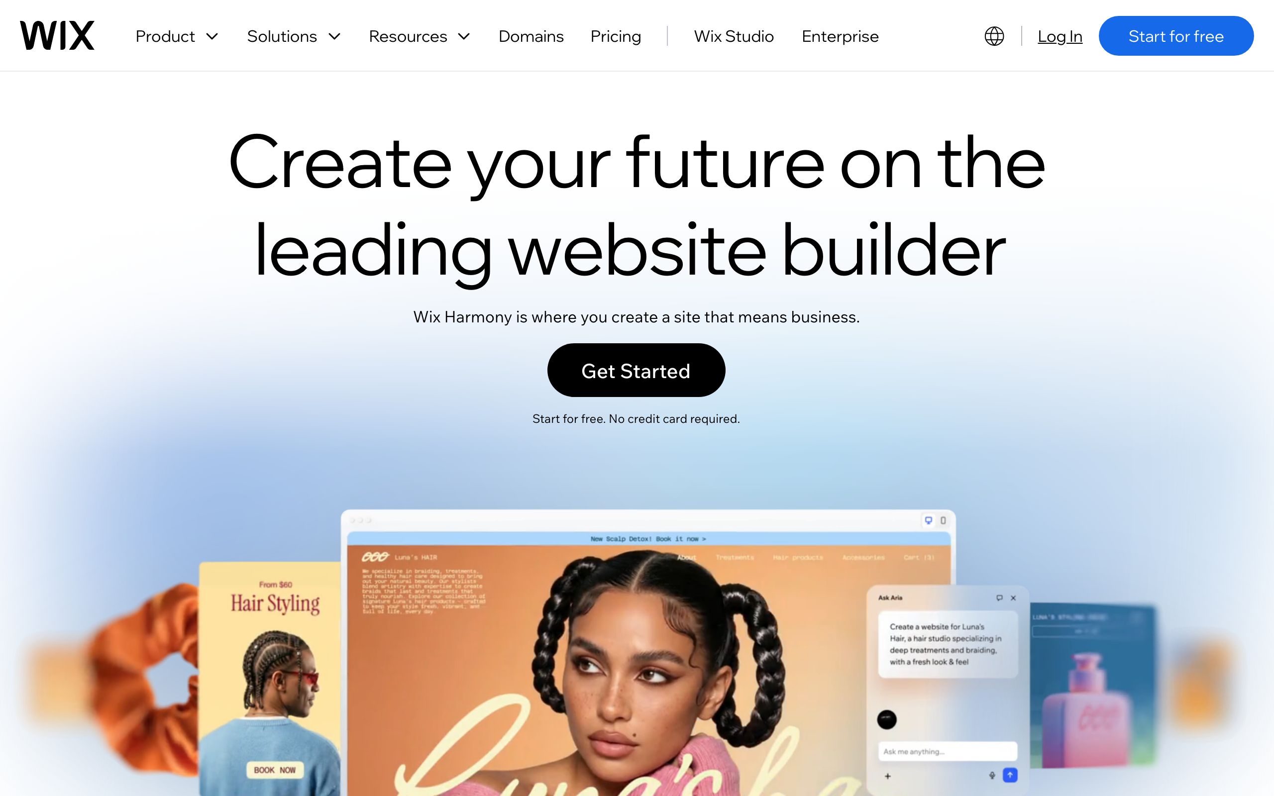 Wix screenshot
