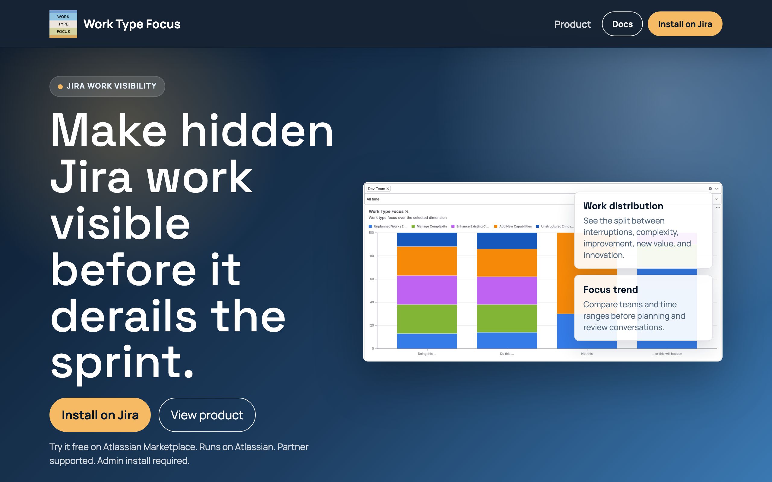 Work Type Focus screenshot