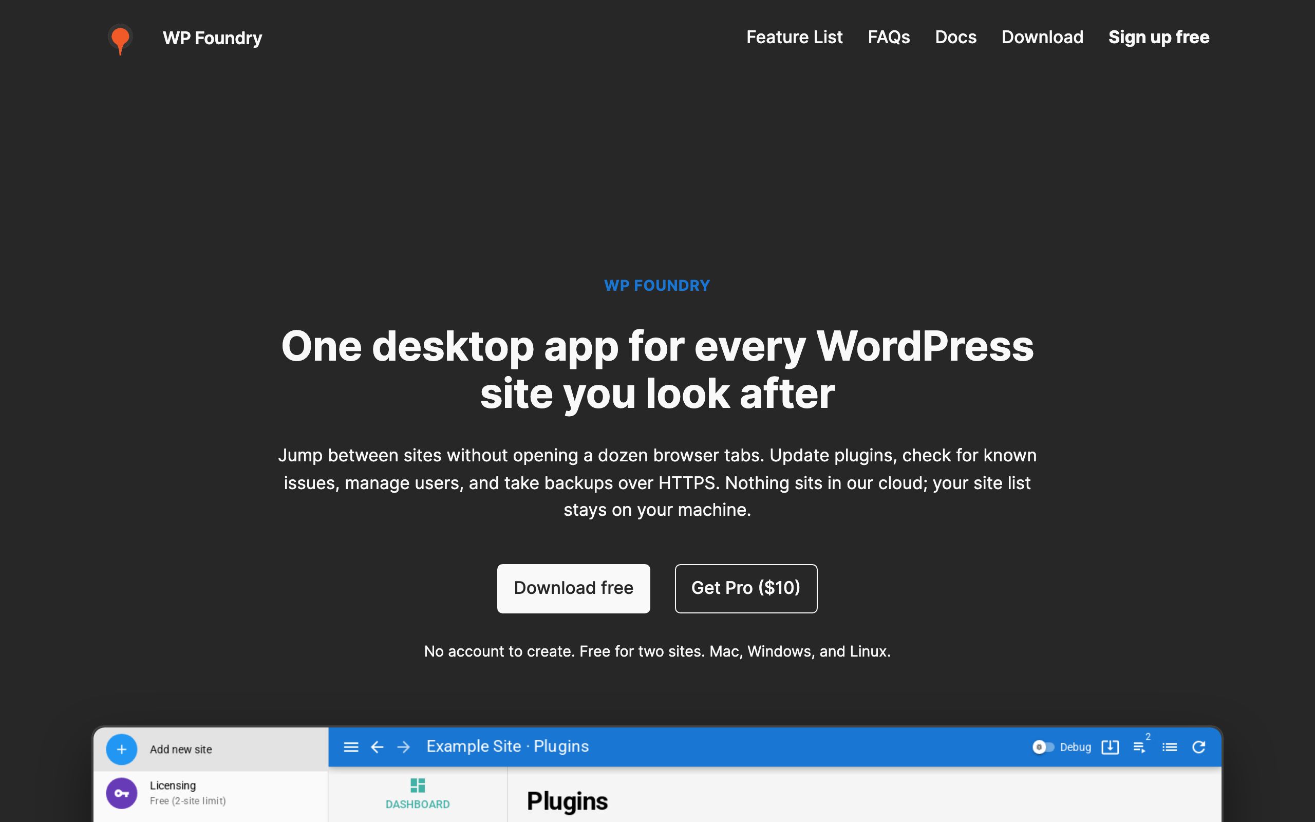 WP Foundry screenshot
